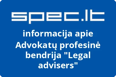 Advokatų profesinė bendrija Legal advisers | spec.lt