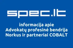 Advokatų profesinė bendrija Norkus ir partneriai COBALT | spec.lt