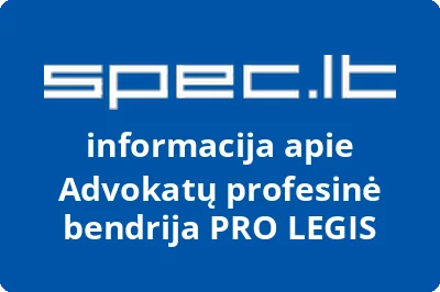 Advokatų profesinė bendrija PRO LEGIS | spec.lt