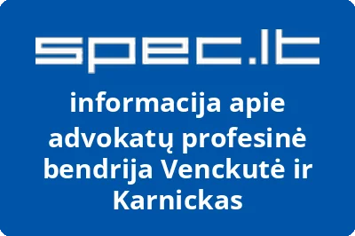 advokatų profesinė bendrija Venckutė ir Karnickas