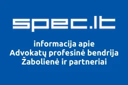Advokatų profesinė bendrija Žabolienė ir partneriai | spec.lt