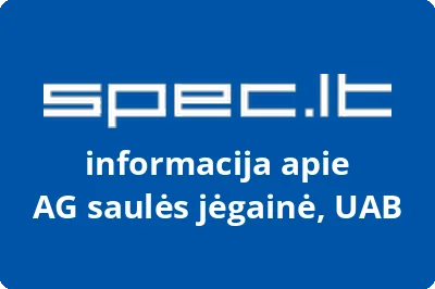 AG saulės jėgainė, UAB