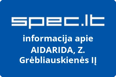 AIDARIDA, Z. Grėbliauskienės, IĮ