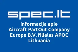 Aircraft PartOut Company Europe B.V. filialas APOC Lithuania iliustracija