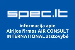 Airijos firmos AIR CONSULT INTERNATIONAL atstovybė iliustracija