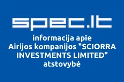 Airijos kompanijos "SCIORRA INVESTMENTS LIMITED" atstovybė iliustracija