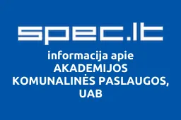 AKADEMIJOS KOMUNALINĖS PASLAUGOS, UAB | spec.lt
