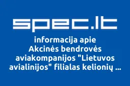 Akcinės bendrovės aviakompanijos "Lietuvos avialinijos" filialas kelionių agentūra "AVIATURAS iliustracija