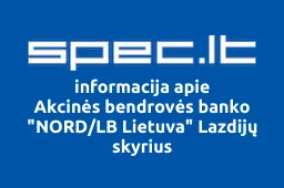 Akcinės bendrovės banko "NORD/LB Lietuva" Lazdijų skyrius | spec.lt