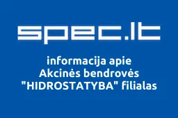 Akcinės bendrovės "HIDROSTATYBA" filialas iliustracija