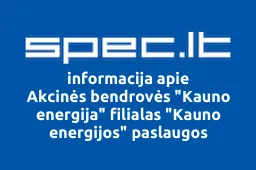 Akcinės bendrovės "Kauno energija" filialas "Kauno energijos" paslaugos iliustracija