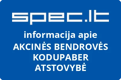 AKCINĖS BENDROVĖS KODUPABER ATSTOVYBĖ