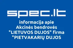 Akcinės bendrovės "LIETUVOS DUJOS" firma "PIETVAKARIŲ DUJOS | spec.lt