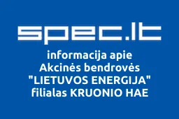 Akcinės bendrovės "LIETUVOS ENERGIJA" filialas KRUONIO HAE | spec.lt