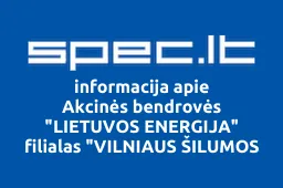 Akcinės bendrovės "LIETUVOS ENERGIJA" filialas "VILNIAUS ŠILUMOS TINKLAI | spec.lt