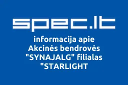 Akcinės bendrovės "SYNAJALG" filialas "STARLIGHT iliustracija