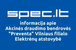 Akcinės draudimo bendrovės "Preventa" Vilniaus filialo Elektrėnų atstovybė | spec.lt