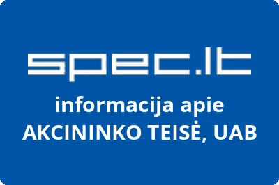 AKCININKO TEISĖ, UAB