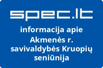 Akmenės r. savivaldybės Kruopių seniūnija