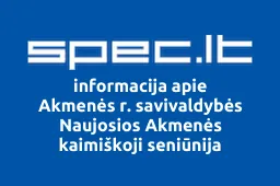 Akmenės r. savivaldybės Naujosios Akmenės kaimiškoji seniūnija | spec.lt