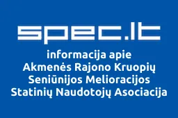 Akmenės Rajono Kruopių Seniūnijos Melioracijos Statinių Naudotojų Asociacija | spec.lt