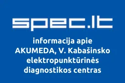 AKUMEDA, V. Kabašinsko elektropunktūrinės diagnostikos centras