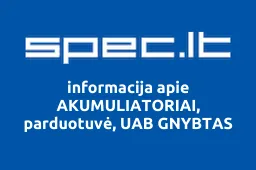 AKUMULIATORIAI, parduotuvė, UAB GNYBTAS | spec.lt