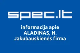 ALADINAS, N. Jakubauskienės firma | spec.lt