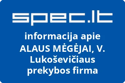 ALAUS MĖGĖJAI, V. Lukoševičiaus prekybos firma