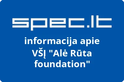 Alė Rūta foundation, VŠĮ | spec.lt