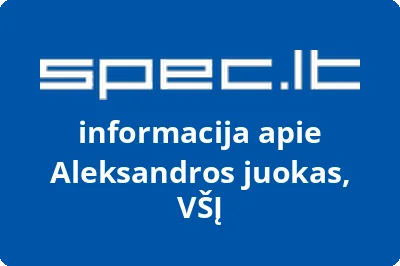 Aleksandros juokas, VŠĮ | spec.lt
