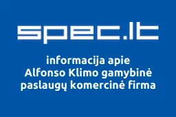 Alfonso Klimo gamybinė paslaugų komercinė firma iliustracija