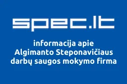 Algimanto Steponavičiaus darbų saugos mokymo firma | spec.lt