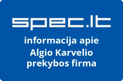 Algio Karvelio prekybos firma | spec.lt