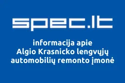 Algio Krasnicko lengvųjų automobilių remonto įmonė | spec.lt