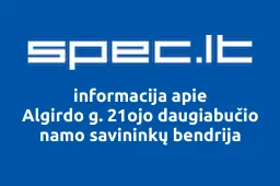 Algirdo g. 21ojo daugiabučio namo savininkų bendrija | spec.lt