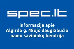 Algirdo g. 48ojo daugiabučio namo savininkų bendrija | spec.lt