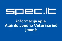 Algirdo Jonėno Veterinarinė Įmonė | spec.lt