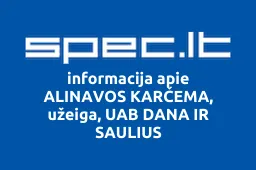 ALINAVOS KARČEMA, užeiga, UAB DANA IR SAULIUS | spec.lt