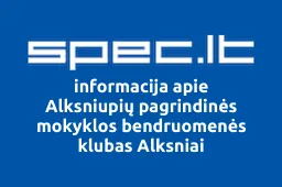 Alksniupių pagrindinės mokyklos bendruomenės klubas Alksniai iliustracija