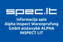 Alpha Inspect Warenprufung GmbH atstovybė ALPHA INSPECT LIT | spec.lt