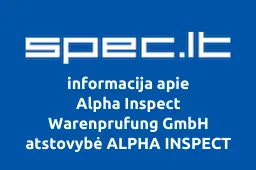 Alpha Inspect Warenprufung GmbH atstovybė ALPHA INSPECT LIT