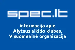 Alytaus aikido klubas, Visuomeninė organizacija | spec.lt
