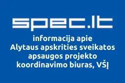 Alytaus apskrities sveikatos apsaugos projekto koordinavimo biuras, VŠĮ iliustracija