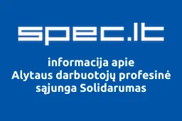 Alytaus darbuotojų profesinė sąjunga Solidarumas | spec.lt