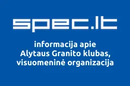 Alytaus Granito klubas, visuomeninė organizacija | spec.lt
