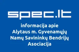Alytaus m. Gyvenamųjų Namų Savininkų Bendrijų Asociacija