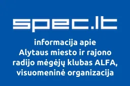 Alytaus miesto ir rajono radijo mėgėjų klubas ALFA, visuomeninė organizacija
