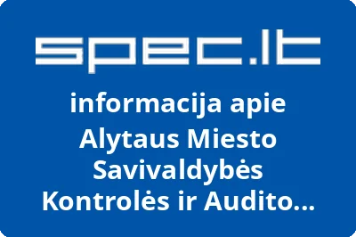 Alytaus Miesto Savivaldybės Kontrolės ir Audito Tarnyba