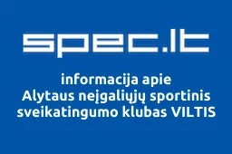 Alytaus neįgaliųjų sportinis sveikatingumo klubas VILTIS | spec.lt